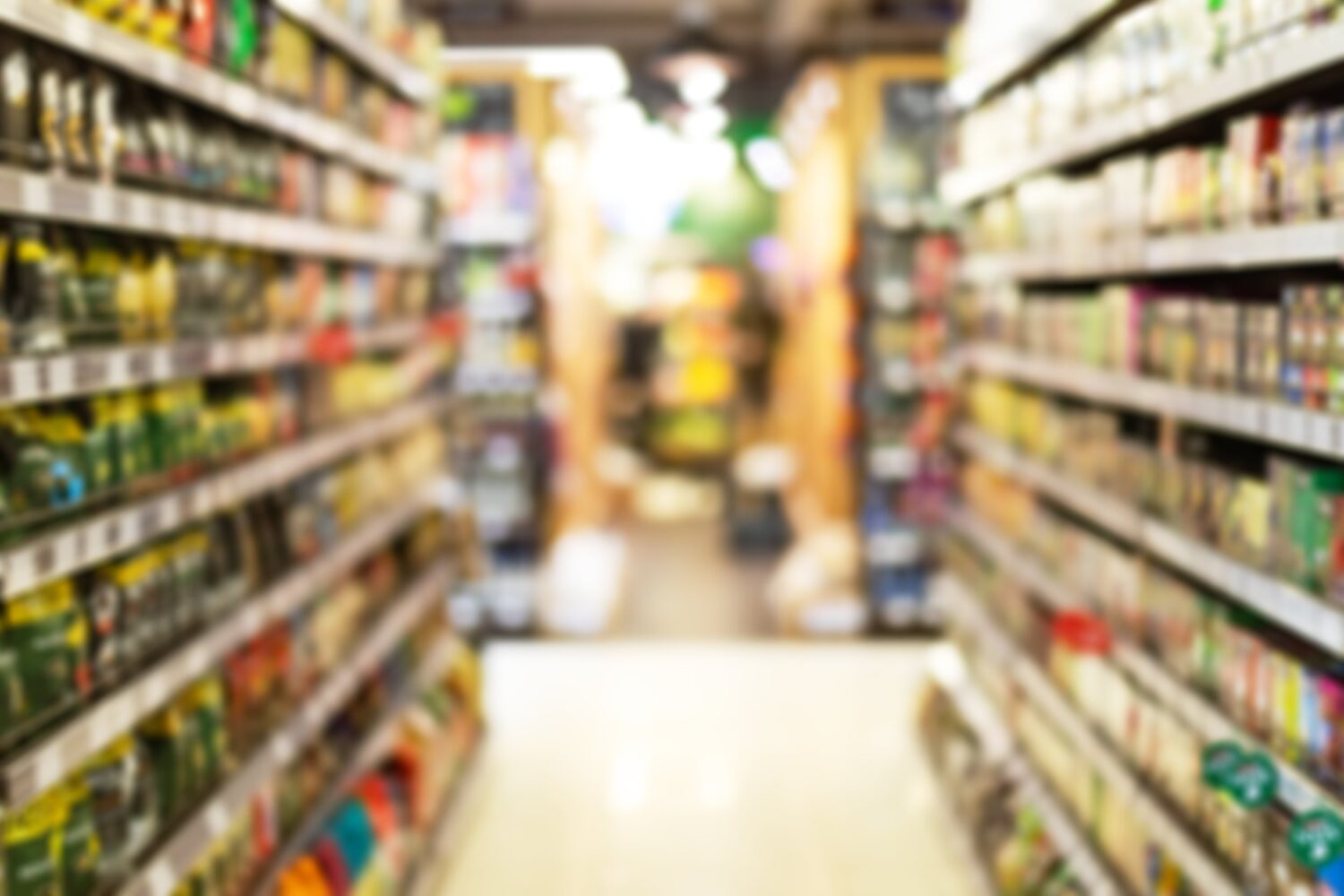 Blurred Supermarket Aisle