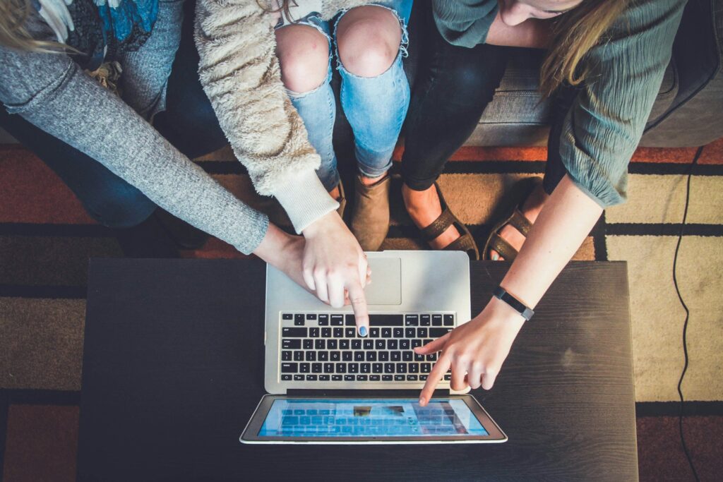 People on Laptop